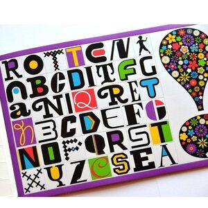 Brand New Ransom Letters stickers emoticons, icons, abbreviations numbers NEW